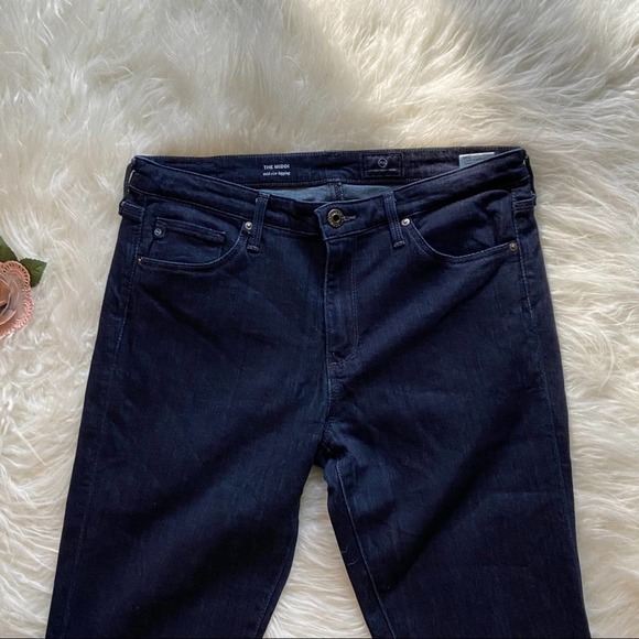 Ag Adriano Goldschmied the middi mid-rise jeans dark wash size 29 - Picture 2 of 7